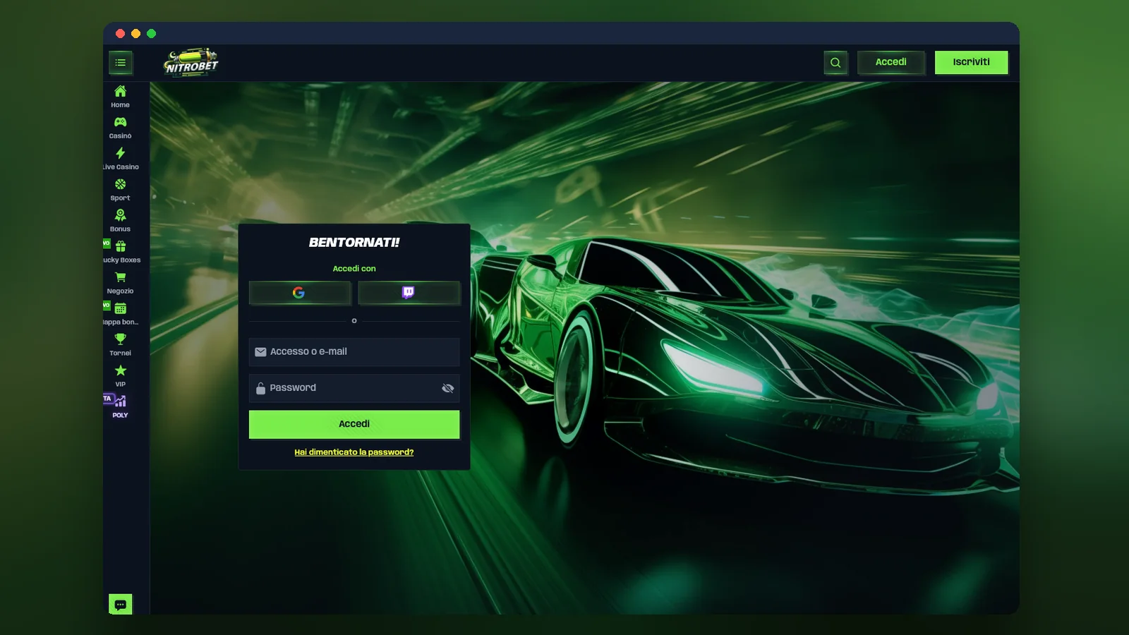 Nitrobet login