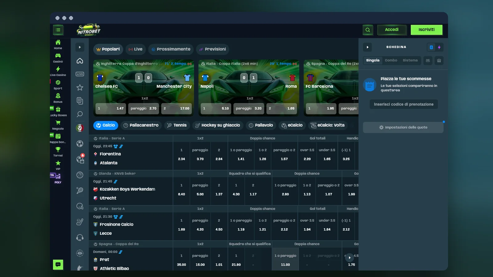 Nitrobet scommesse